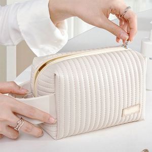 Cute Colorful Grey Toiletry <b>Bag</b> Outdoor Stationary Make up <b>Bag</b> Girls Cosmetic <b>Bag</b> - Product Image 3