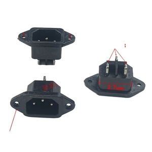 Enchufe de alimentación para olla arrocera, conector de enchufe eléctrico de tres clavijas en forma de B de 2,7 cm para piezas de olla arrocera - Product Image 1