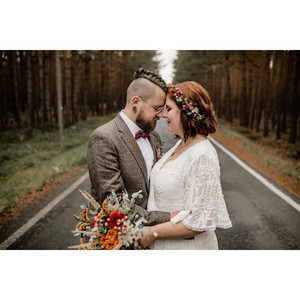 Vestido de Novia con Mangas de Mariposa Curvas y Bolsillos, Superventas # 1267 - Product Image 2