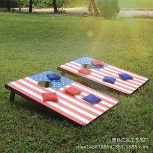 Juego de tablero de madera para lanzar bolsas de arena, tamaño mediano, para jugar en interiores y exteriores, con tableros de juego Corn Hole y bolsas de arena. - Product Image 4