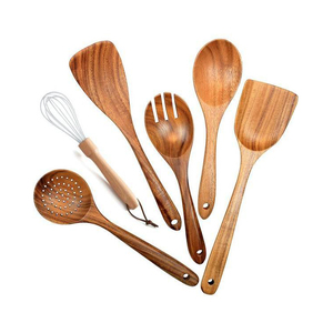 Lot de 12 ustensiles de cuisine en bambou, pour la cuisine, livraison gratuite, avec plateau tournant - Product Image 2