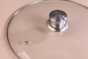 Casserole en acier inoxydable à induction avec couvercle en verre trempé, doubles poignées pour faire bouillir, faire mijoter, ustensile de cuisine multifonctionnel - Product Image 3