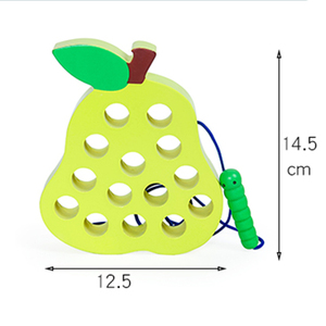 Vente directe d'usine de haute qualité pour enfants ver <span class=keywords><strong>à</strong></span> <span class=keywords><strong>bois</strong></span> fruits manger modèle 'C' nouveau Design corde en <span class=keywords><strong>bois</strong></span> jouet Type de voiture - Product Image 2