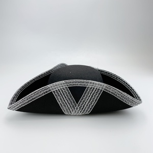 Cappelli Tricorno da Pirata SOLPOP, Cappello Tricorno Nero Coloniale Rivoluzionario per Accessori Costume di Halloween e Cosplay - Product Image 4