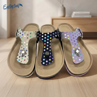 Sandales personnalisées en liège pour femmes, légères, confortables, antidérapantes, avec bride en PU, à bout ouvert, pour intérieur et extérieur, pantoufles décontractées d'été, vente en gros
