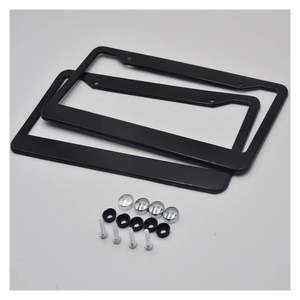 En gros personnalisé galvanoplastie surface lisse en plastique voiture cadre de plaque d'immatriculation couverture de plaque de voiture pour la taille américaine standard - Product Image 2