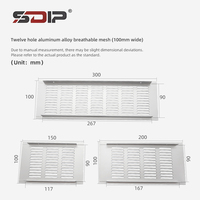 Armoires de cuisine modernes et espaces de rangement pour la maison Grille de ventilation rectangulaire en acier inoxydable avec longues fentes