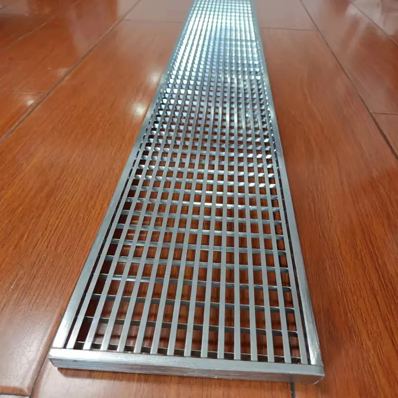 内部装飾床ステンレス鋼溶接コンパクト排水溝カバー格子排水チャンネルステンレス鋼グラタン