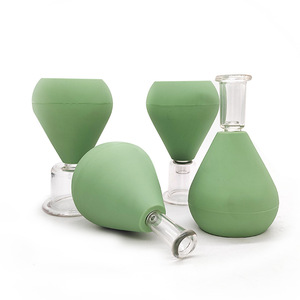 Set Terapi Cupping Kaca Vakum Karet PVC untuk Cupping Wajah Set Rumah Tangga - Product Image 1