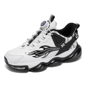 Men's Trendy Sporty Casual Basketball <b>Shoes</b> Breathable Anti-Slip Durable PVC Soles <b>Split</b> Leather Upper Comfortable All Seasons - Product Image 1