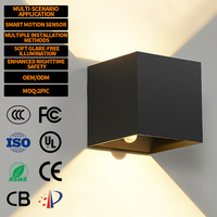Luce Notturna LED EGH Cube a Quattro Foglie con Sensore a Infrarossi, Ricaricabile 4400mAh, in Metallo Alluminio Multicolore