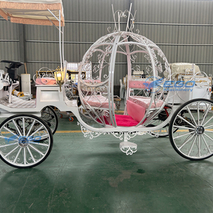 Carruaje Eléctrico de Lujo con Forma de Calabaza Blanca de Princesa Cenicienta para Bodas, Transporte Especial - Product Image 6