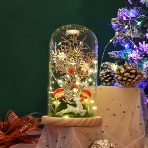 प्लास्टिक की रोशनी वाली बर्फ दृश्य क्रिसमस पार्टी क्रिसमस ट्री रिहिडियर सांटा क्लॉस क्रिसमस लाइट उपहार - Product Image 6