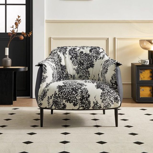 Mid-Century Modern French Vintage Steel Luxury Accent Armchair Sofa Chair Living Room Bedroom Furniture for Home Use
