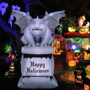 Joyeux halloween gonflable deko monstre fantôme Décorations Blow Up Party avec lumières LED Extérieur Cour Pelouse