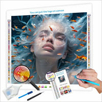 G-130 5D bricolage diamant peinture Kit personnalisé mosaïque Art mur décor Portrait peinture sur toile imprimée cristal matériel imprimé toile
