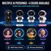 Telecamera Monitor per Bambini WiFi HD 1080P con Rotazione a 360° °   Telecamera IP di Sicurezza Domestica con Rotazione, Audio Bidirezionale, Assistente Vocale AI, Design Astronauta