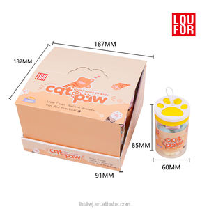 Set di Gomme da Cancellare Luminose a Forma di Zampa di Gatto - Confezione Carina in Barattolo, Cancelleria Fluorescente per Feste di Bambini - Product Image 5