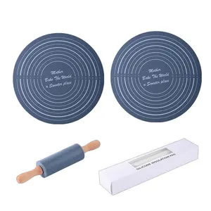 JYGJZ02 Outils de cuisson Ensemble de rouleaux à pâtisserie en silicone Tapis de cuisson en silicone de haute qualité Rouleau à pâte de cuisine