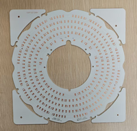 Circuit imprimé LED circulaire haute puissance à base d'aluminium MCPCB, masque de soudure blanc, pour éclairage industriel haute baie, OEM