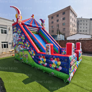 Yuedong joker 8 מ 'צבעוני מתנפחים קריקטורה קריקטורה ירח טיפוס צופית עיר כיף עם שקופיות ומכשולים - Product Image 4