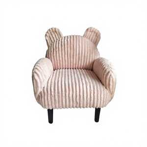 Modern <b>Bear</b> Design Children's Armchair Soft Corduroy Upholstered Sofa Chair for Kids Bedroom and Playroom - Product Image 1