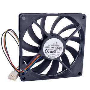 พัดลมระบายความร้อนคอมพิวเตอร์ AFC0912DB ขนาด 90 มม. รุ่น 9015 90x90x15 มม. 12V 0.45A ลูกปืนคู่ 4 สาย 4 พิน PWM สำหรับ CPU แบบบาง - Product Image 1