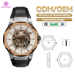 <span class=keywords><strong>Montre</strong></span> automatique squelette Undecember Manufacturer, verre saphir plat, personnalisée, résistante à l'eau 5 ATM, <span class=keywords><strong>montre</strong></span> mécanique de luxe pour <span class=keywords><strong>homme</strong></span> - Product Image 1