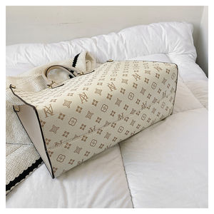 Sacs fourre-tout en cuir PU grande capacité pour femmes, motif géométrique imprimé, durables, portables, avec fermeture éclair – Vente en gros - Product Image 6