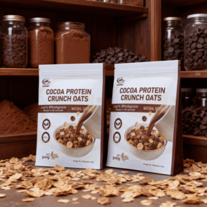 Fiocchi d'Avena al Cacao ad Alto Contenuto Proteico, Cereali Istantanei <span class=keywords><strong>Integrali</strong></span> per Colazione Fitness - Product Image 3