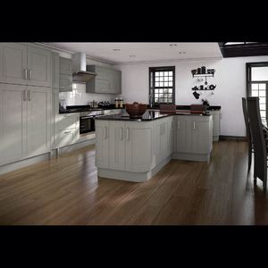 Gabinetes de Cocina Shaker Grises de Alta Calidad en Venta, Diseño Moderno de Artículos de Cocina Modulares, Almacenamiento Alto con Isla - Product Image 6