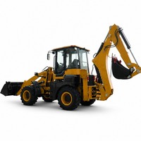 WZ30-25 4WD Backhoe Loader Excavator dengan Mesin YUNNEI 76kW, Bucket Depan 1.3m³, Kedalaman Penggalian 4000mm