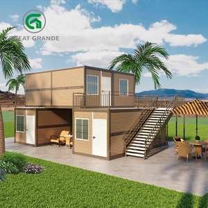 Prefab Mini cà phê <span class=keywords><strong>Bar</strong></span> văn phòng hiện đại nhà Modular Gấp Thép Tầng Trong mới thay đổi 2 storys di động giá rẻ prefab nhà - Product Image 1