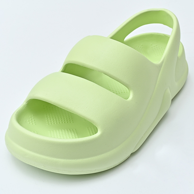 2023 Women and Men Summer Sandals Couples Macaron Color Double Strap EVA Lightweight Sandals