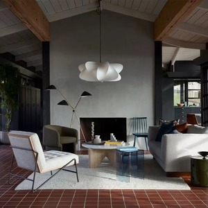 Lustre suspendu LED en soie de forme irrégulière de style japonais, design artistique <span class=keywords><strong>zen</strong></span> pour maisons d'hôtes, salons, salons de thé - Product Image 4