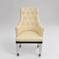 Chaises de poker de nouveau style machine à sous de jeu chaises de casinos noires pures en cuir véritable
