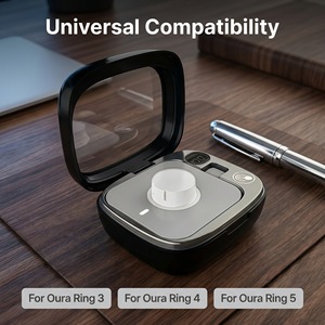 Boîtier de charge universel pour Oura Ring 5 4 3, noir, 2000 mAh, avec indicateur LED, pour montre connectée - Product Image 3