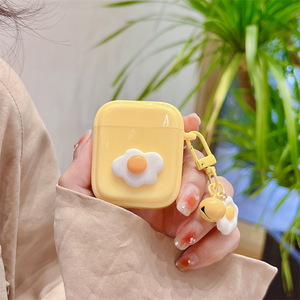 เคสหูฟังสไตล์น่ารักแบบ Ins เหมาะสำหรับ AirPods1/2 ลายไข่ดาว สำหรับ AirPods Pro ลายกระดิ่ง สไตล์เกาหลีและญี่ปุ่น ป้องกันการตกกระแทก - Product Image 4