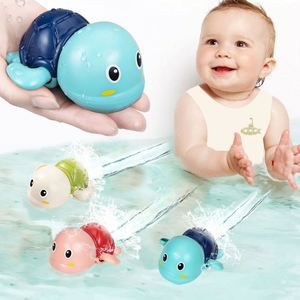 Wholesale Bathroom Clockwork Animal Toys Bathtub Wind up Swimming Lovely Floating Tortoise <b>Bath</b> Toy for Kids - Product Image 1