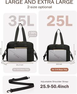 Bolsa de <span class=keywords><strong>Viaje</strong></span> Ligera para <span class=keywords><strong>Mujer</strong></span>, Tipo Duffel, con Cierre de Cremallera, Material de Poliéster, Tamaño M, para Fin de Semana o Viajes Cortos - Product Image 2