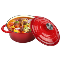 Panci Masak Berkualitas Tinggi dengan Logo Kustom, Panci Casserole Anti Lengket, Panci Sup Enamel Besi Cor Rusia