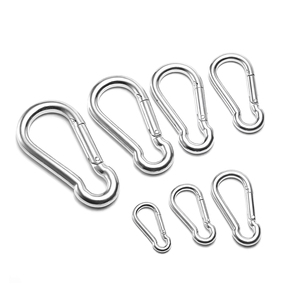 Vente en gros directe usine : Mousquetons de sécurité en acier inoxydable 304 316 avec ressorts pour l'escalade - Product Image 1