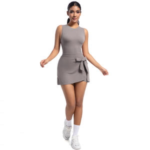 Vente en gros Prêt à expédier Robe de yoga de golf anti-transparence pour femmes de grande taille Vêtements de fitness respirants pour adultes Shorts Logo personnalisé - Product Image 5