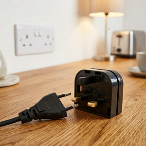 <strong>Uk</strong> Plug <strong>Adapter</strong> <strong>Eu</strong> <strong>to</strong> <strong>Uk</strong> Plug Adaptor Converter 2 Pin <strong>to</strong> 3 Pin Europe <strong>to</strong> <strong>Uk</strong> BS CE BS-1363 UKCA Approval - Product Image 2