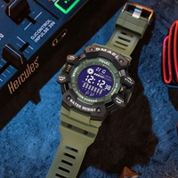 Montre de plongée pour homme SMAEL 8050 de haute qualité, en plastique, avec alarme numérique, résistante à l'eau 50 bars, chronographe sportif, chronomètre