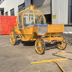 Princess Exclusive Royal Carriage Pumpkin Carriage Sightseeing Carriage Horse <b>Carts</b> for <b>Festival</b> Celebrations and Amusement Park - Product Image 5