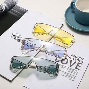 Gafas de Sol Rectangulares con Marco Metálico y Lente Única Pequeña, Estilo Vintage, con Logotipo Personalizado, para Hombre y Mujer, 2021 - Product Image 5