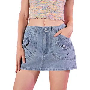Womens korean styledestyle apparel 2023 denim jeans ladies mini micro sexy shorts skirts gothic jean for wo