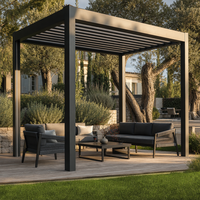 Pergola Bioclimatique Jiake avec Lames Orientables Étanche et Télécommandées pour Projets d'Utilisation en Extérieur (Hôtels Modernes, Villas, Jardins, Terrasses)