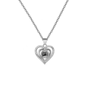 Collana con Proiezione '<span class=keywords><strong>Ti</strong></span> <span class=keywords><strong>Amo</strong></span>' in 100 Lingue, Design Creativo con Zirconi, Regalo Romantico di Lusso per Donne - Product Image 6